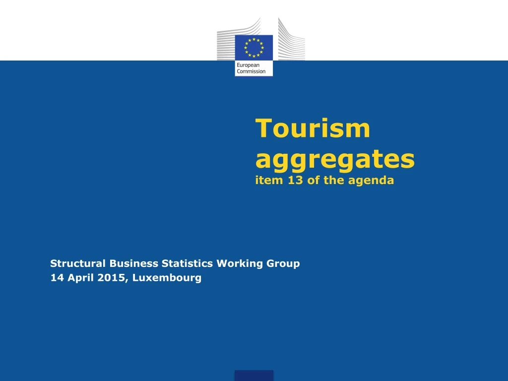 tourism aggregates item 13 of the agenda