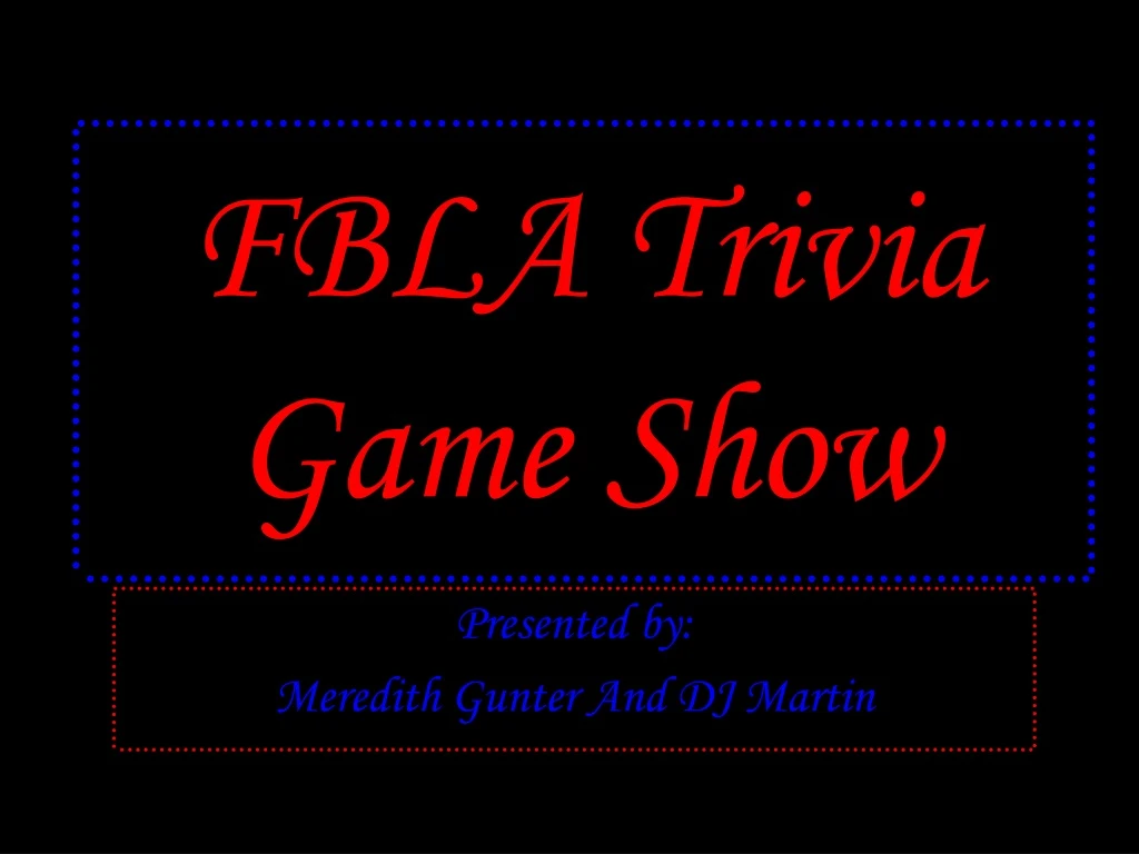 fbla trivia game show