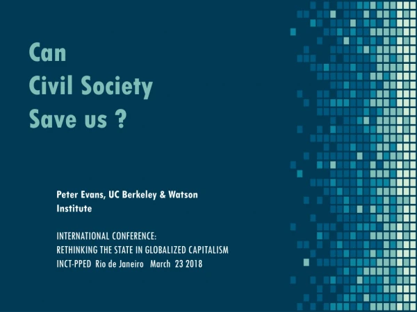 Can Civil Society Save us ?