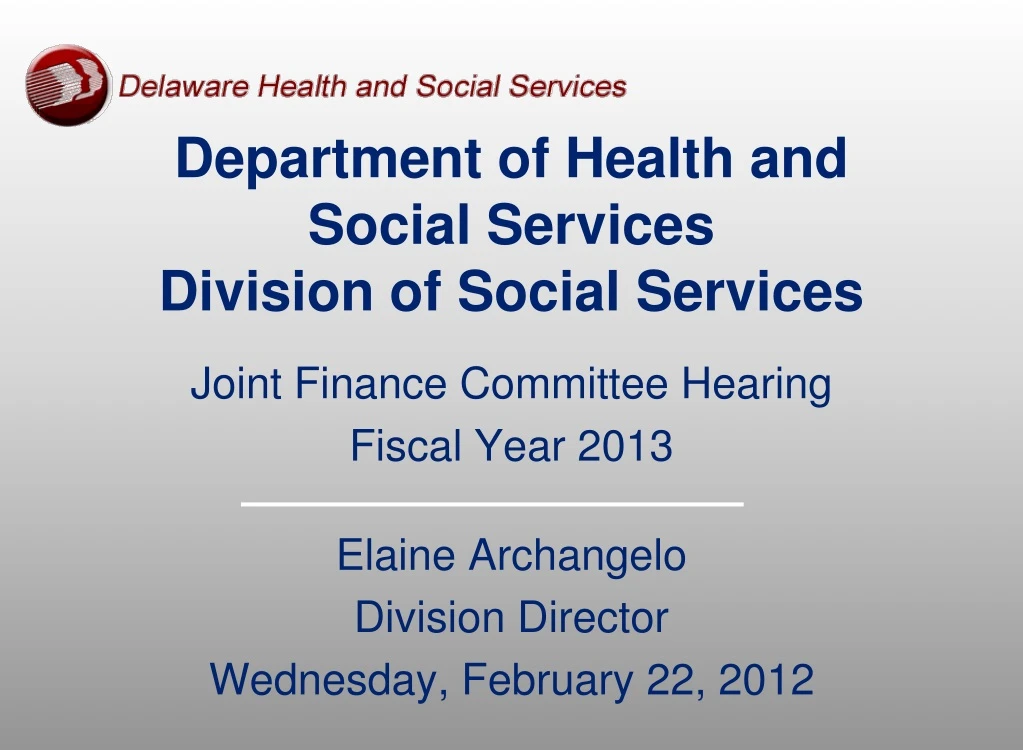 department of health and social services division of social services