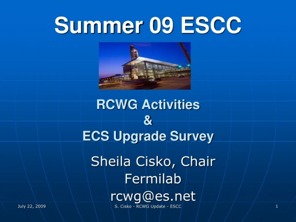 RCWG Activities &amp; ECS Upgrade Survey