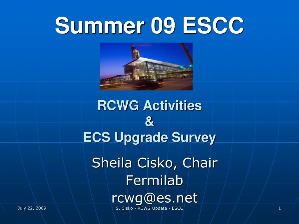rcwg activities ecs upgrade survey