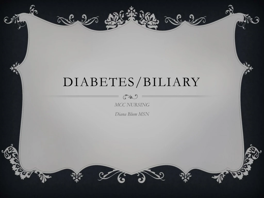 diabetes biliary