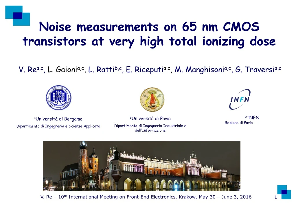 noise measurements on 65 nm cmos transistors