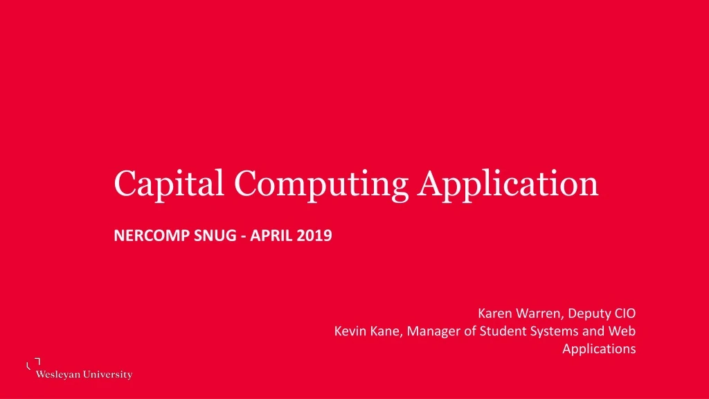 capital computing application