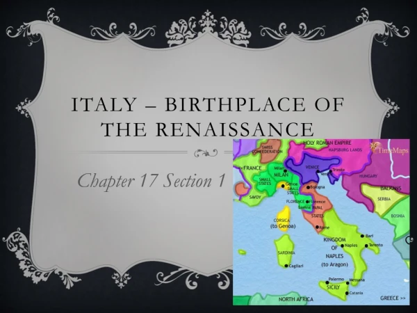 Italy – Birthplace of the Renaissance