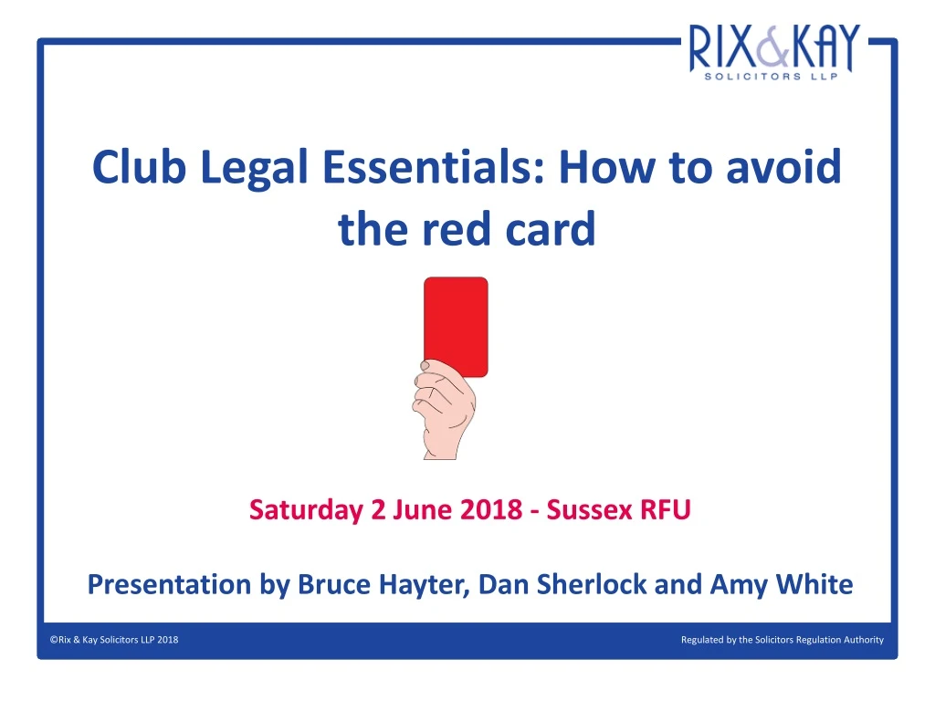 club legal essentials how to avoid the red card
