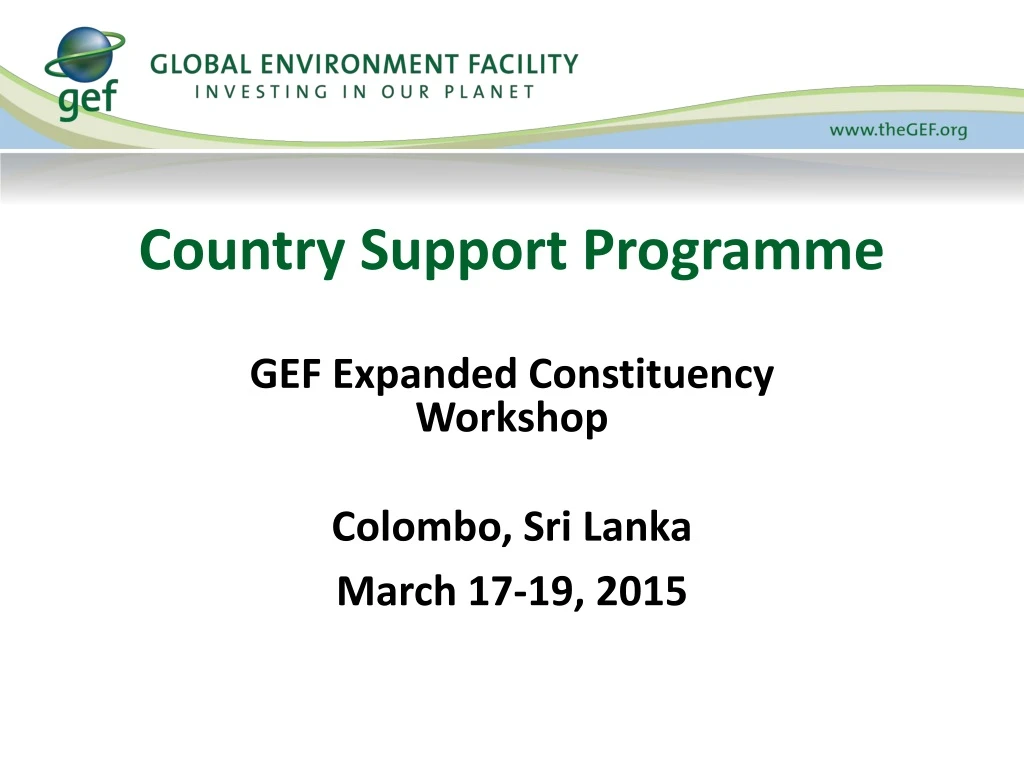 country support programme