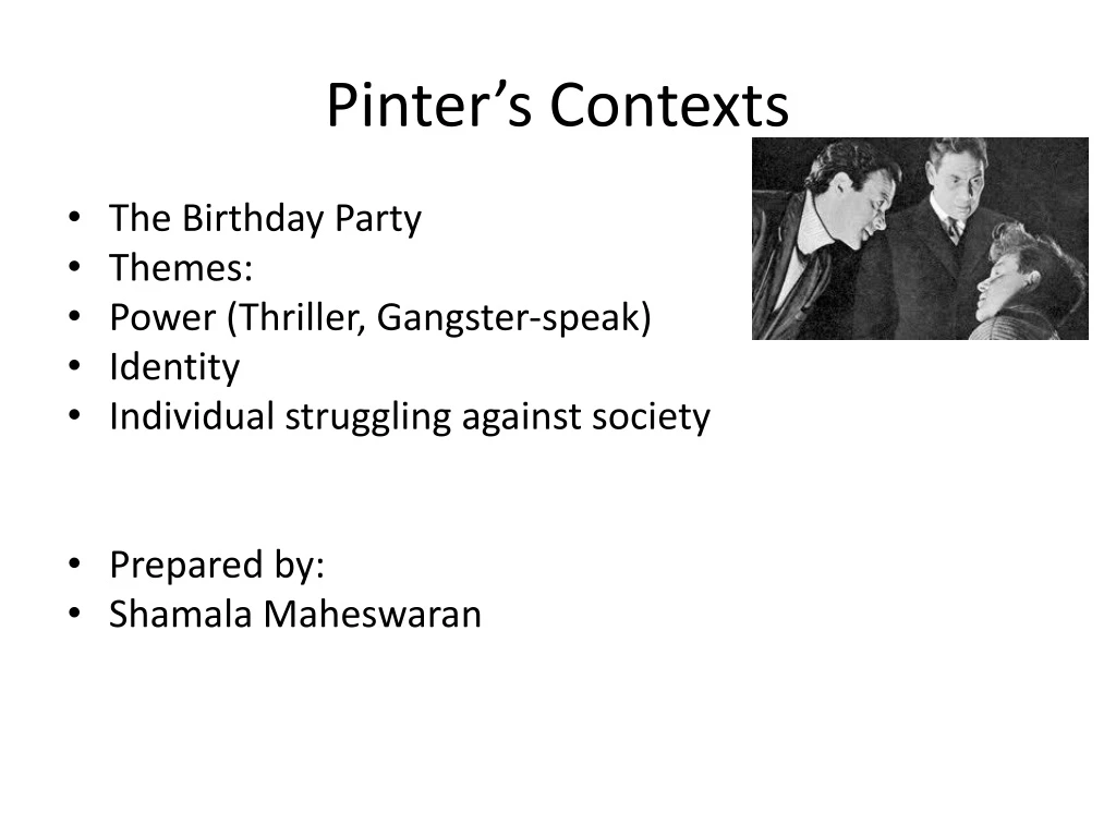 pinter s contexts