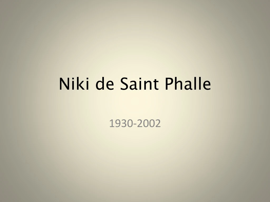 niki de saint phalle