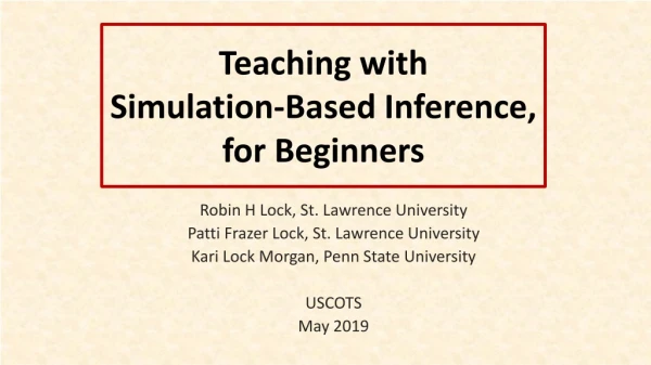 Teaching with Simulation-Based Inference, for Beginners