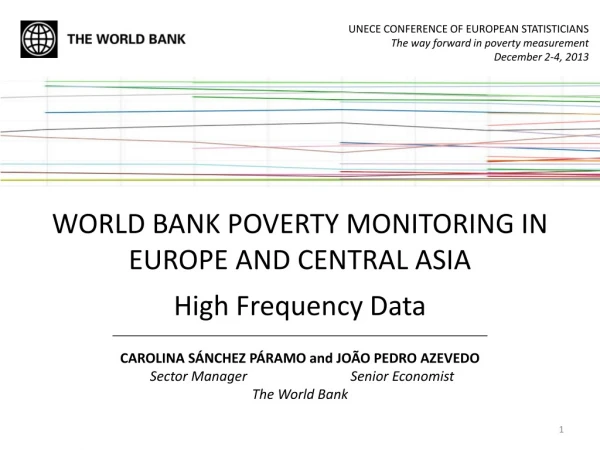 WORLD BANK POVERTY MONITORING IN EUROPE AND CENTRAL ASIA High Frequency Data