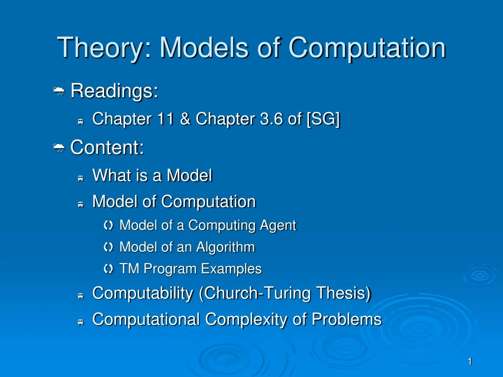 theory models of computation