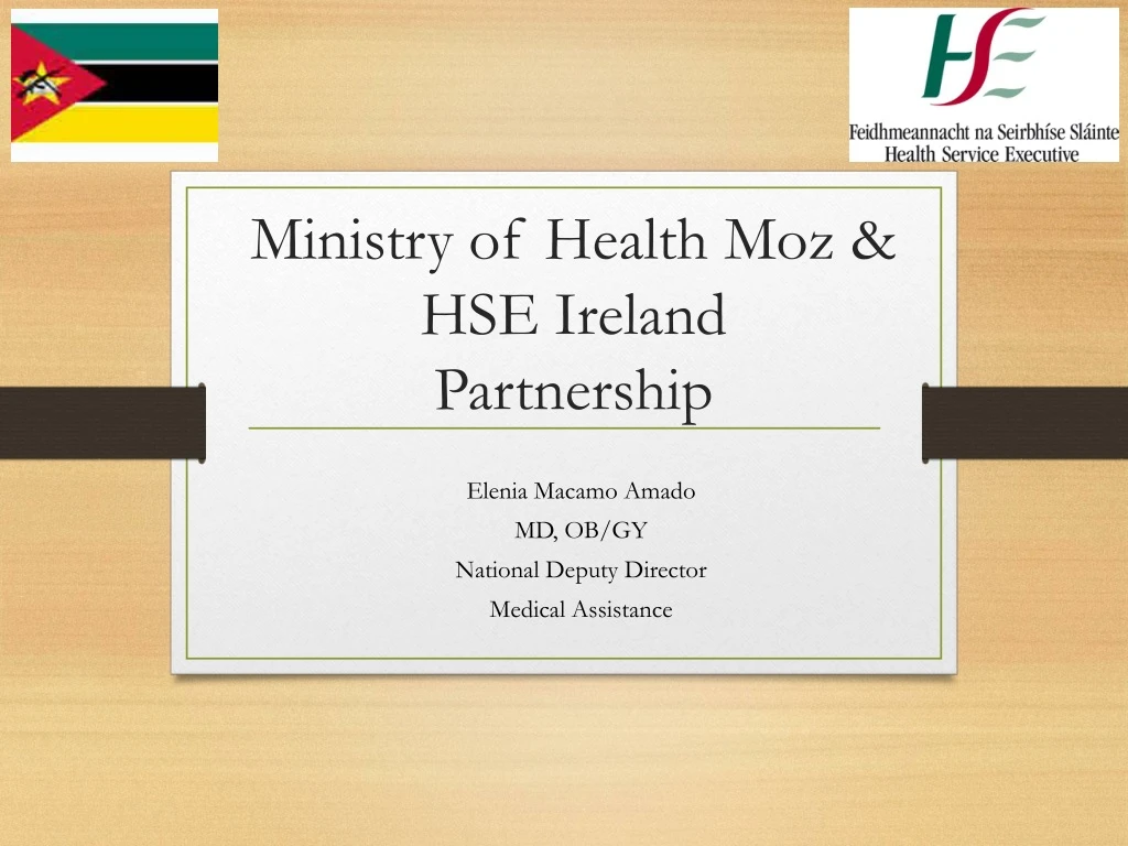 ministry of health moz hse ireland p artnership