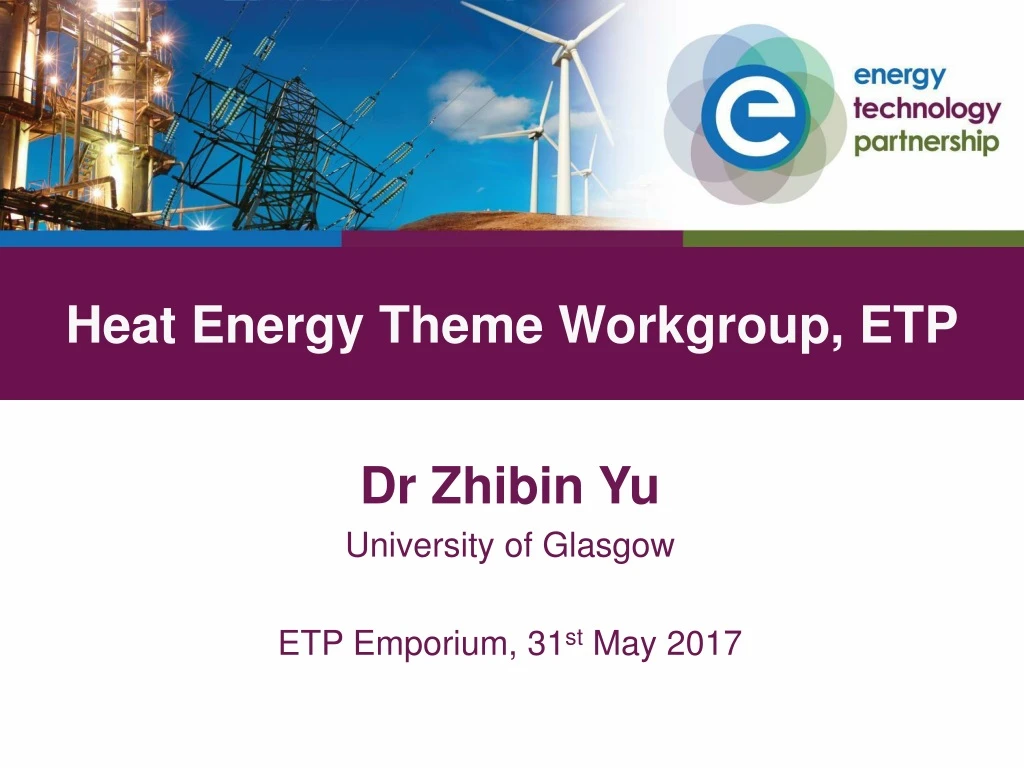 heat energy theme workgroup etp