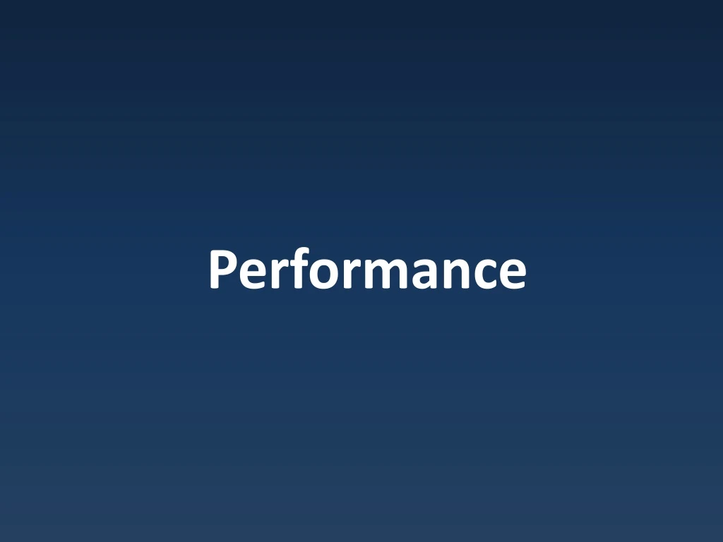 performance