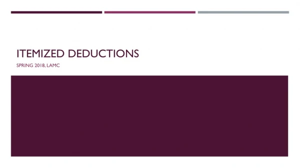 Itemized deductions