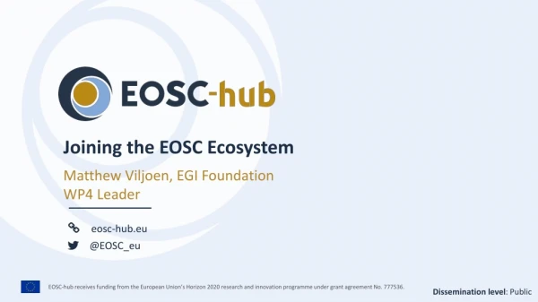 Joining the EOSC Ecosystem