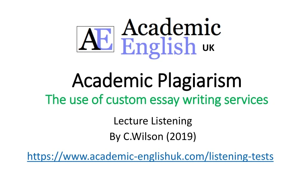 academic plagiarism t he use of custom essay writing services