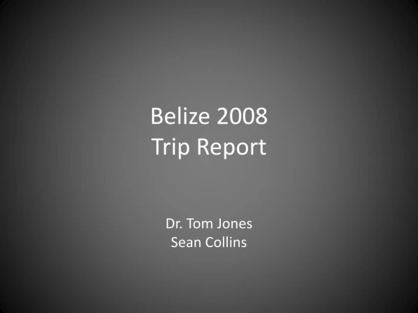 Belize 2008 Trip Report
