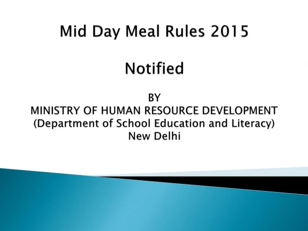 MHRD Notified Rules 2015