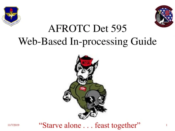 AFROTC Det 595 Web-Based In-processing Guide