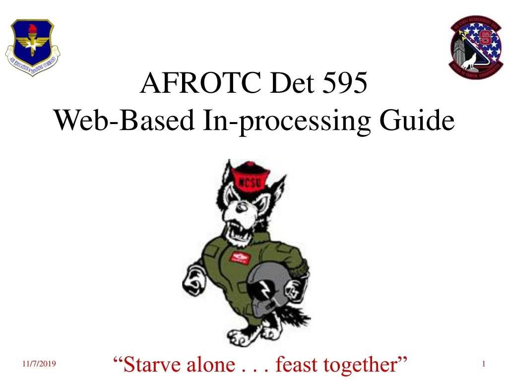 afrotc det 595 web based in processing guide