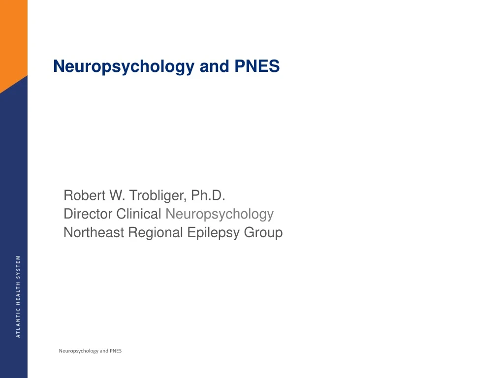 robert w trobliger ph d director clinical neuropsychology northeast regional epilepsy group