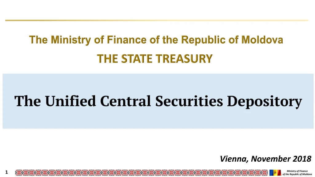 the ministry of finance of the republic of moldova
