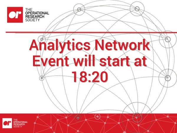 Analytics Network Event will start at 18:20
