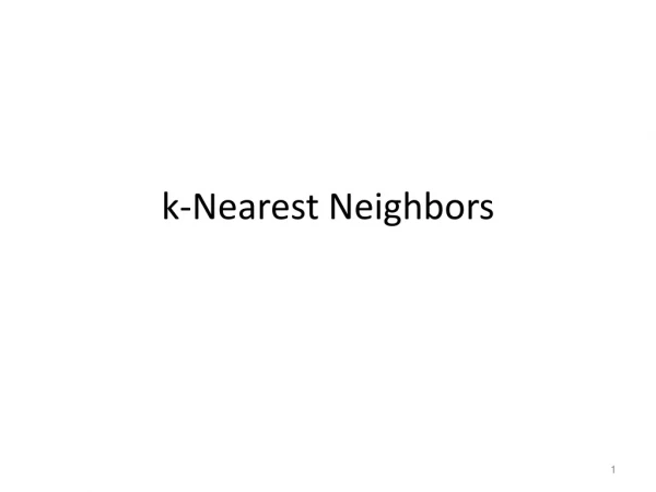 k-Nearest Neighbors