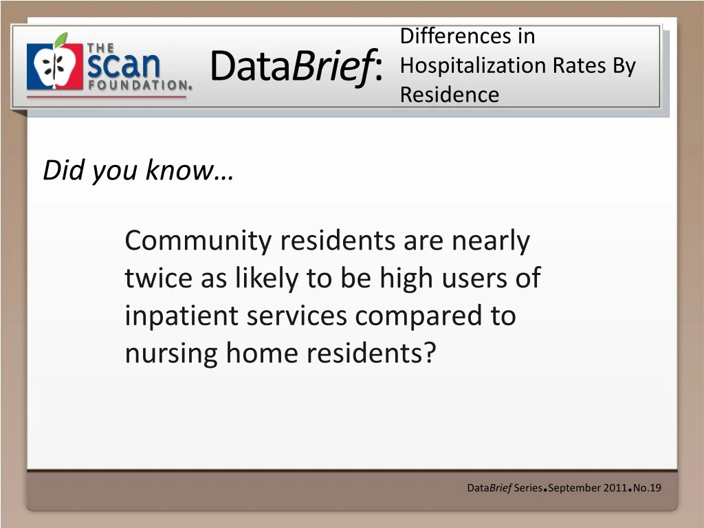 differences in hospitalization rates by residence