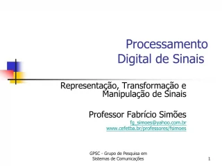 Processamento Digital de Sinais - slide 1