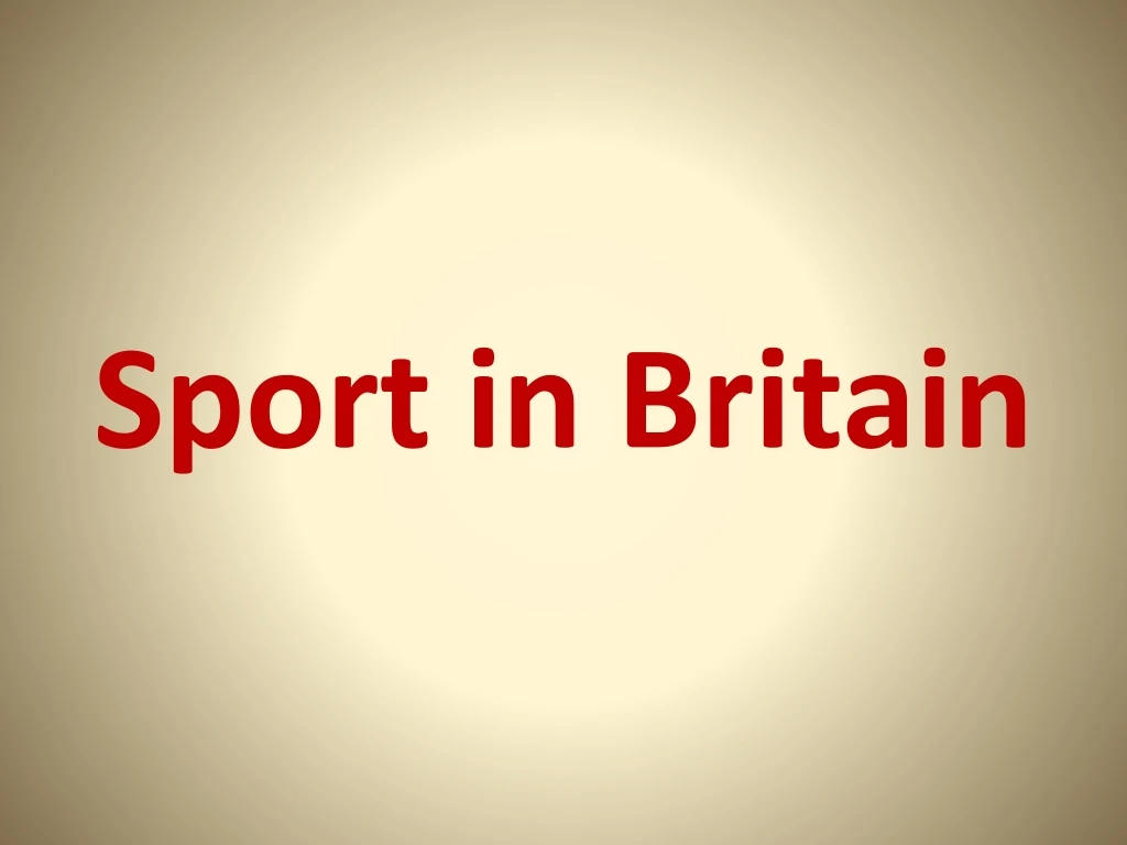 sport in britain