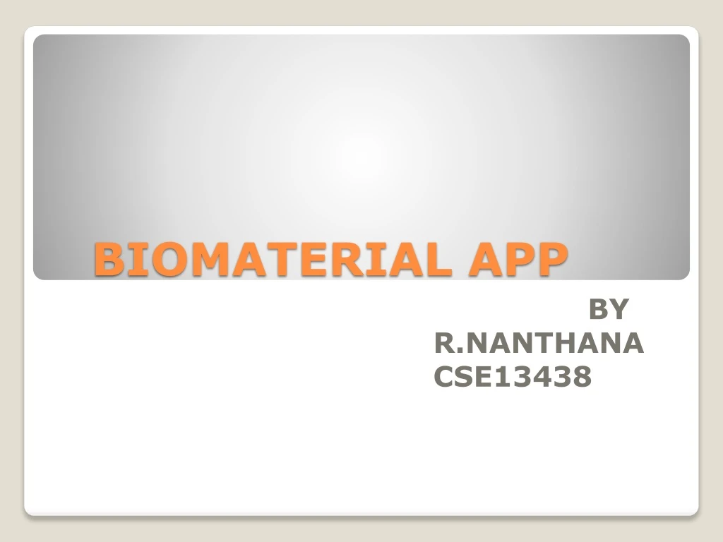 biomaterial app