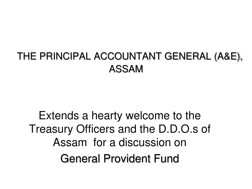 the principal accountant general a e assam