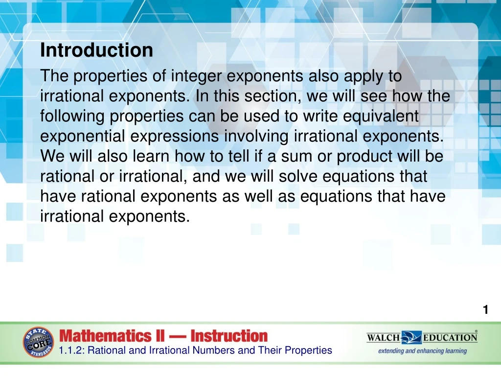 introduction the properties of integer exponents