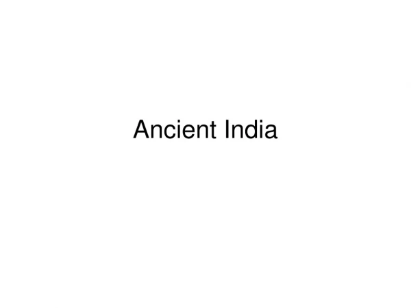 Ancient India