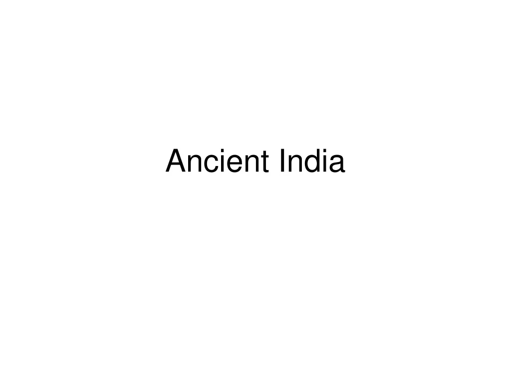 ancient india