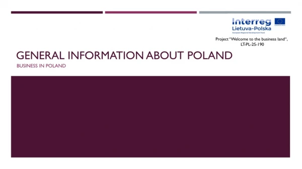 GENERAL INFORMATION ABOUT POLAND