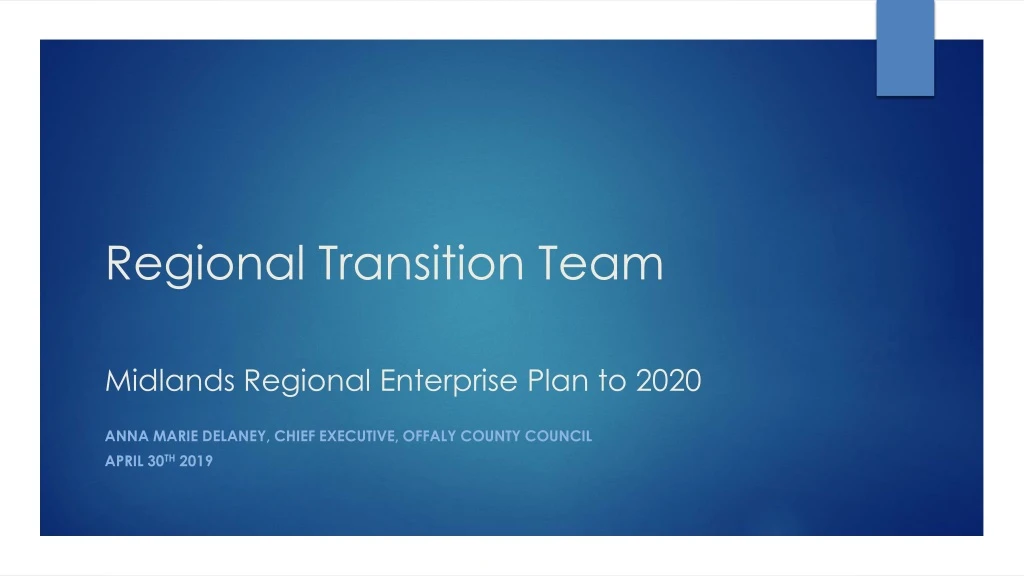 regional transition team midlands regional enterprise plan to 2020
