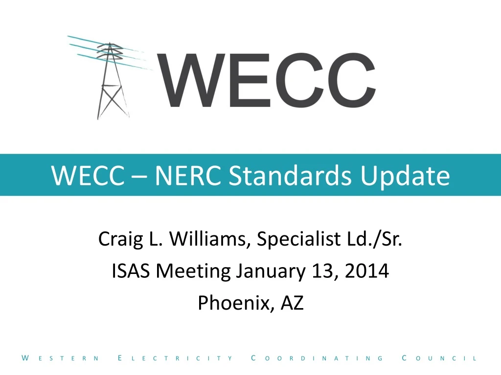 wecc nerc standards update
