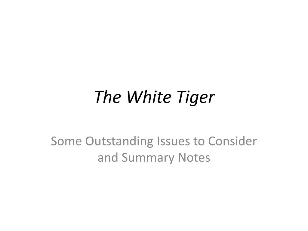 the white tiger