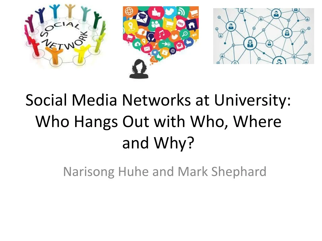 social media networks at university who hangs out with who where and why