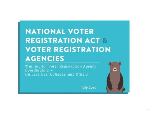 National Voter Registration Act &amp; Voter Registration Agencies