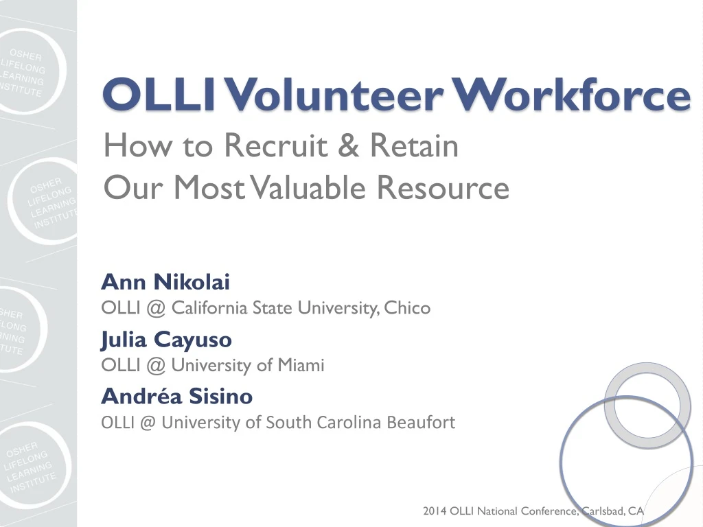 olli volunteer workforce