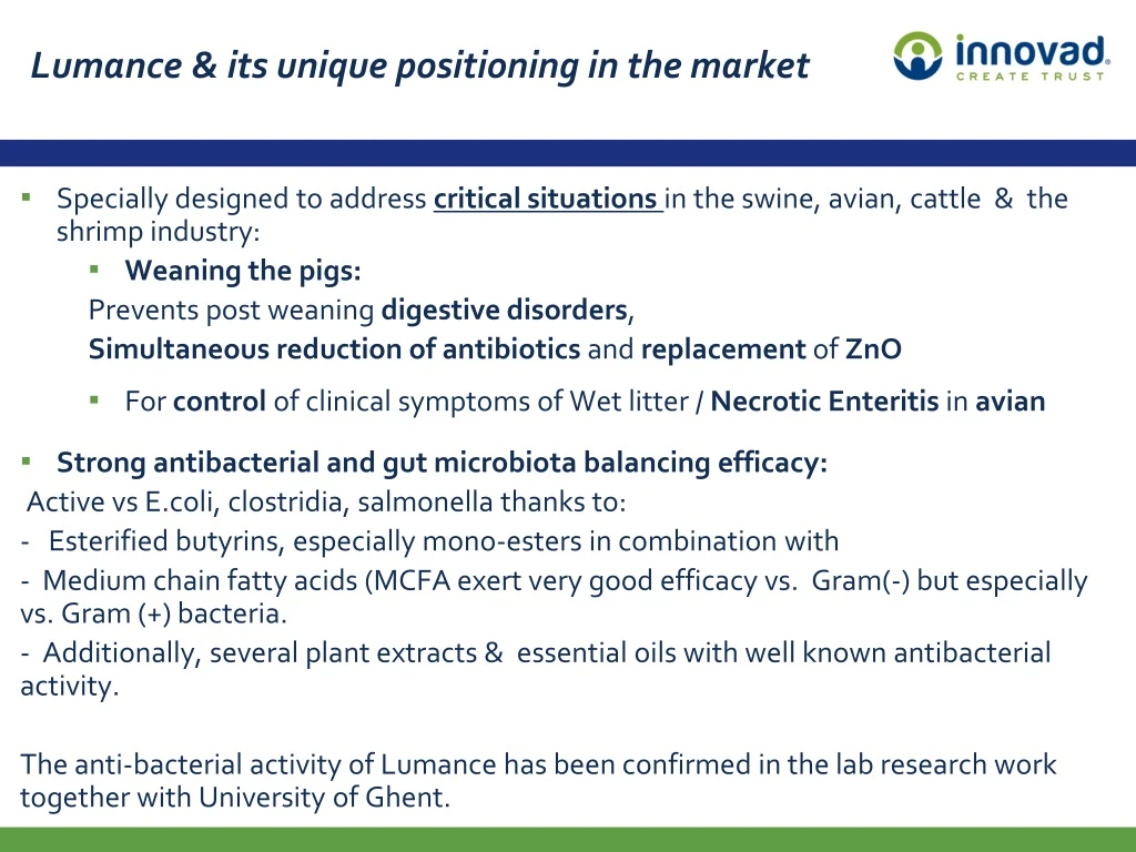 lumance its unique positioning in the market