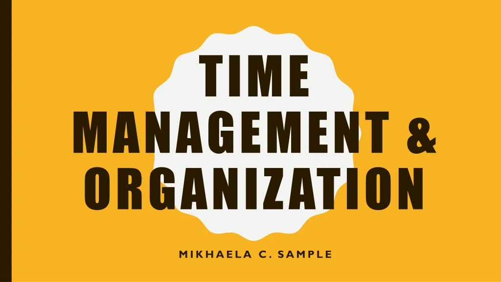 time management organization