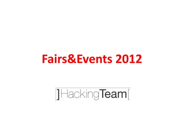 Fairs&amp;Events 2012