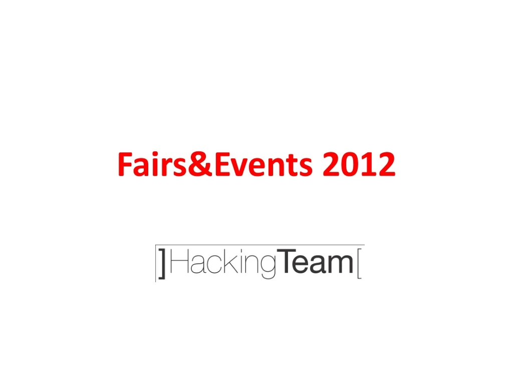 fairs events 2012